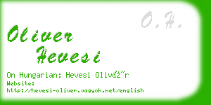 oliver hevesi business card